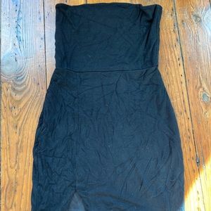 Mini strapless skirt